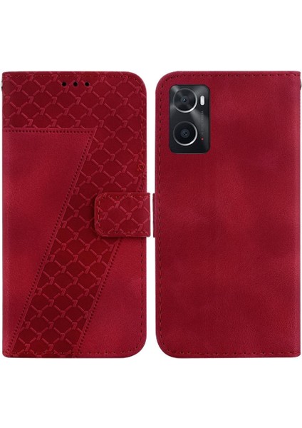 Telefon Kılıfı Için Oppo A96 4G/A76 4g Kart Yuvası Fonksiyonu Cüzdan Flip Folio Pu (Yurt Dışından)