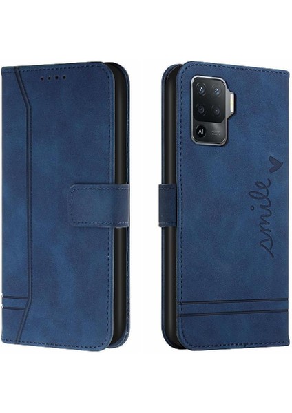 Oppo Phone 5 Lite Için Telefon Kılıfı Kart Yuvaları Kapak Pu Deri El Kayışı (Yurt Dışından)