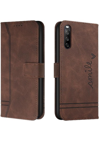 Sony Xperia 10 V El Kayışı Için Telefon Kılıfı Manyetik Kapatma Flip Folio Pu (Yurt Dışından)