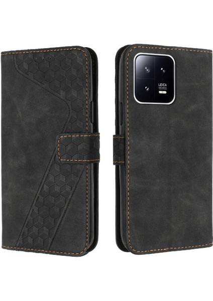 Telefon Kılıfı Için Xiaomi 13 Kart Yuvaları Kapak Kickstand Manyetik Flip Folio (Yurt Dışından)