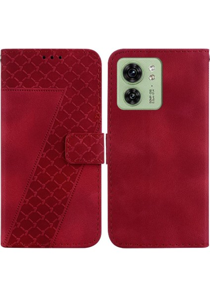Motorola Kenar 40 Flip Folio Kapak Için Telefon Kılıfı Kart Yuvası Fonksiyonu Pu (Yurt Dışından)