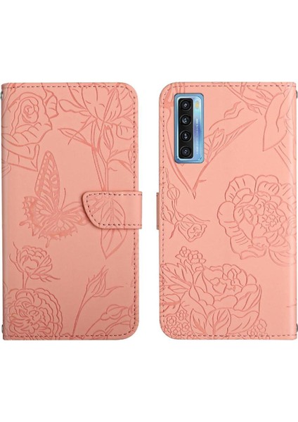 Tcl 20 Pro 5g Için Kılıf Bilek Kayışı Pu Deri ile Darbeye Deri Kılıf (Yurt Dışından)