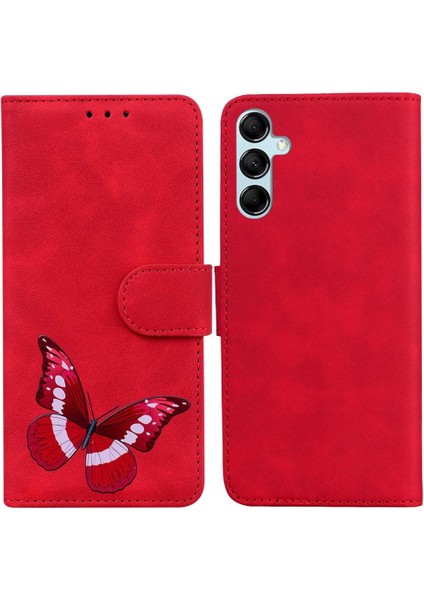 Samsung Galaxy M14 5g Kart Yuvaları Için Kılıf Renk Baskılı Kelebek Flip (Yurt Dışından)