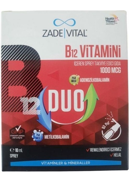 Vitamin B12 Duo 1000 Mcg Sprey 10 ml