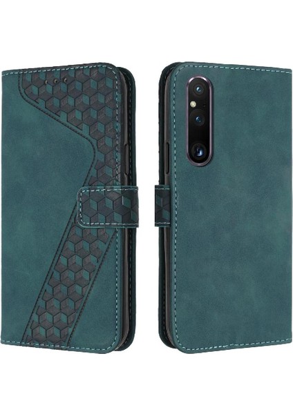 Sony Xperia 1 V Flip Folio Cüzdan Kart Yuvaları Için Telefon Kılıfı Kapak Manyetik (Yurt Dışından)