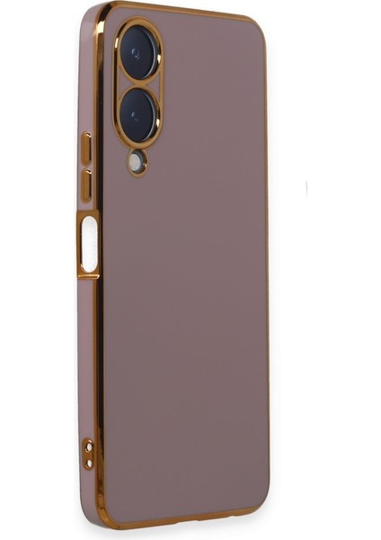 Vivo Y17 Kılıf Volet Silikon Parlak Kenar