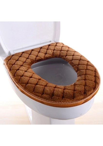 Kırmızı Stil Banyo Klozet Kapağı Yumuşak Kış Sıcak Peluş Yastık O-Şekilli Yıkanabilir Tuvalet Kapağı Yastık Ev Gereçleri (Yurt Dışından) fiyatları