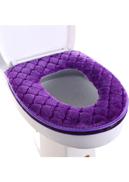 Kırmızı Stil Banyo Klozet Kapağı Yumuşak Kış Sıcak Peluş Yastık O-Şekilli Yıkanabilir Tuvalet Kapağı Yastık Ev Gereçleri (Yurt Dışından) modelleri