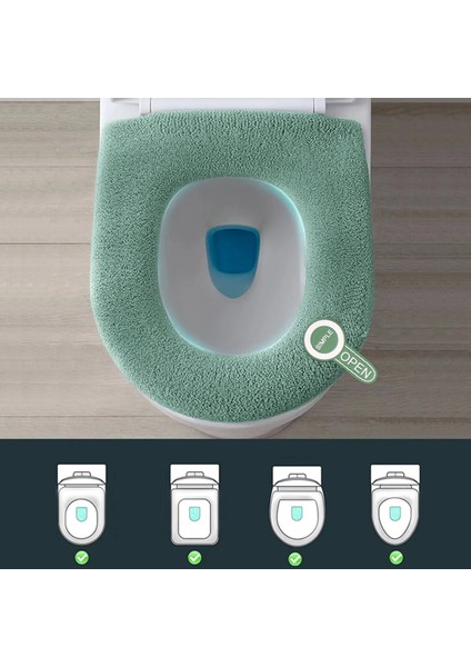 C Tarzı Banyo Tuvalet Klozet Kapağı Pedleri Yumuşak Isıtıcı Klozet Minder Örtüsü Gerilebilir Yıkanabilir Kauçuk Banyo Paspas Tuvalet Için (Yurt Dışından) fırsatları