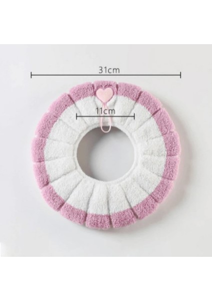 Mavi Stil Kış Sıcak Klozet Kapağı Closestool Mat Yıkanabilir Banyo Aksesuarları Örgü Saf Renk Yumuşak O-Şekilli Ped Bide Kapağı (Yurt Dışından) modelleri