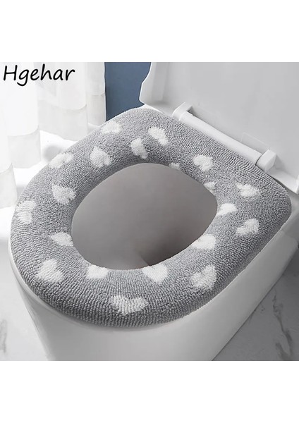 01GRI Tarzı Sıcak Klozet Kapağı Kış Bahar Tretchable Yıkanabilir Evrensel Closestool Cilt Dostu Kalın Çıkarılabilir Peluş Banyo (Yurt Dışından) fiyatları