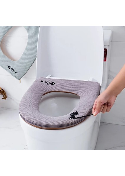 Mavi Stil 1 Adet Ev Banyo Yumuşak Su Geçirmez Fermuarlı Klozet Kapağı Pedleri Closestool Mat (Yurt Dışından) fiyatları