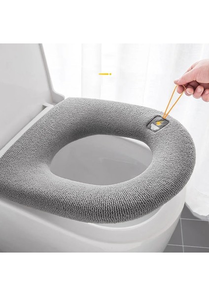 Mavi Stil Klozet Ev Kış Kalınlaşmış Polar Isıtma Pedi Kış Polar Astarlı Dört Mevsim Evrensel Su Geçirmez Tuvalet Kapağı (Yurt Dışından) fırsatları