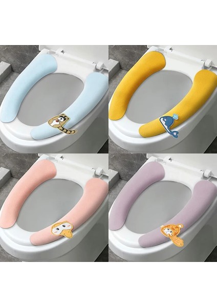 No.2 Tarzı Wc Karikatür Macun Tuvalet Yapışkan Koltuk Pedi Yıkanabilir Banyo Isıtıcı Koltuk Çıtası Ped Yastık Evrensel Klozet Kapağı Yumuşak (Yurt Dışından) fırsatları