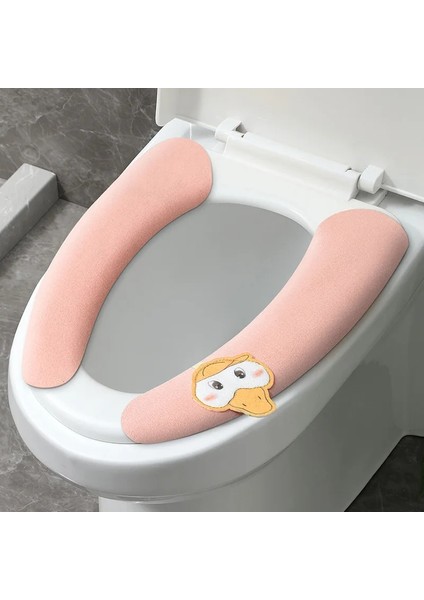 No.12 Tarzı Wc Karikatür Macun Tuvalet Yapışkan Koltuk Pedi Yıkanabilir Banyo Isıtıcı Koltuk Çıtası Ped Yastık Evrensel Klozet Kapağı Yumuşak (Yurt Dışından)