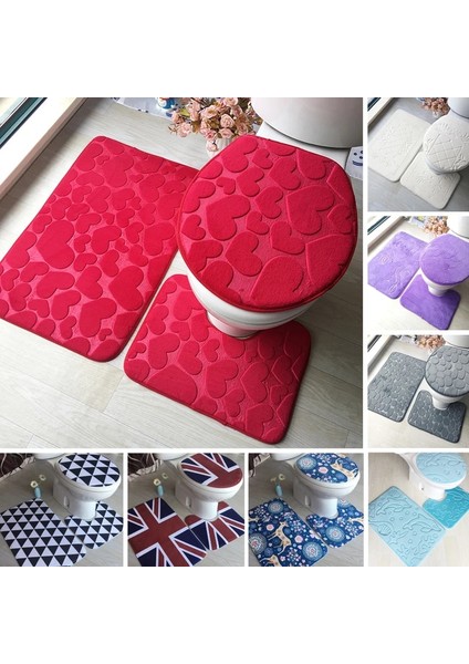 Bir Stil Et Banyo Paspas Seti Flanel Kaymaz Mutfak Banyo Paspas Halı Banyo Klozet Halı Yıkanabilir Tapete Banheiro Paspaslar (Yurt Dışından) fırsatları