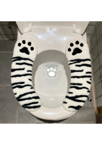 F Tarzı Klozet Kapağı Banyo Aksesuarları Kalın Isıtıcı Yıkanabilir Peluş Kedi Paw Klozet Kapakları Pedleri Kolay Kurulum ve Temizleme (Yurt Dışından) fiyatları