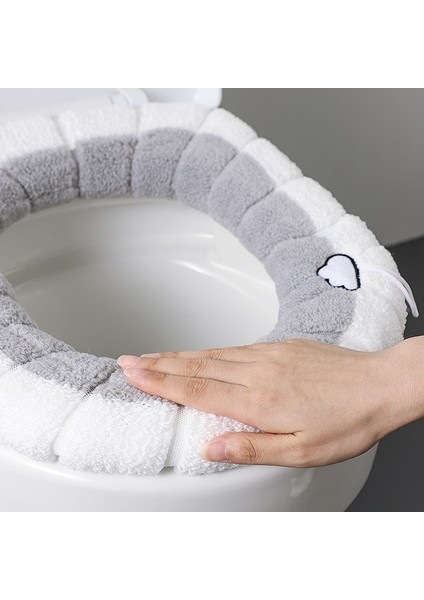 No.8 Tarzı Ev Sıcak Yumuşak Kalınlaşmak Klozet Kapağı Isıtıcı Closestool Mat Banyo Klozet Kapağı Evrensel Peluş Tuvalet Minderi (Yurt Dışından)