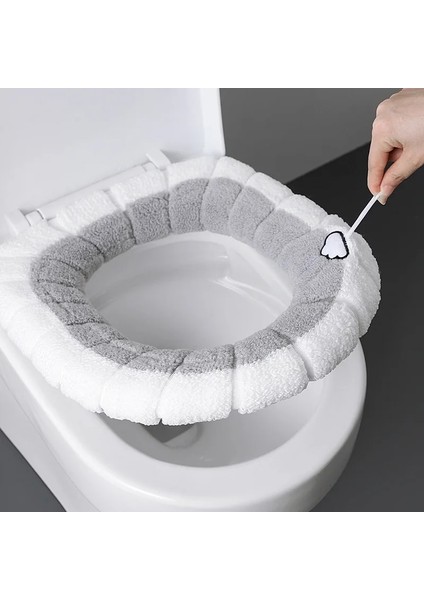 No.8 Tarzı Ev Sıcak Yumuşak Kalınlaşmak Klozet Kapağı Isıtıcı Closestool Mat Banyo Klozet Kapağı Evrensel Peluş Tuvalet Minderi (Yurt Dışından)