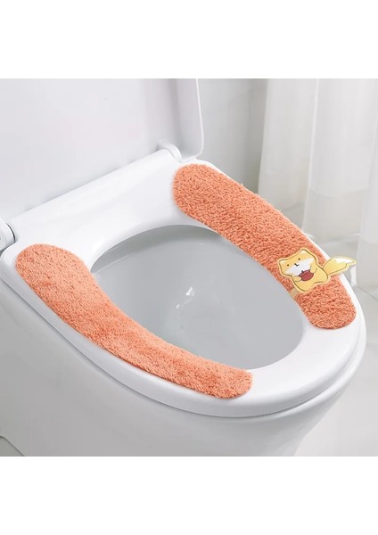 No.5 Tarzı Wc Karikatür Macun Tuvalet Yapışkan Koltuk Pedi Yıkanabilir Banyo Isıtıcı Koltuk Çıtası Ped Yastık Evrensel Klozet Kapağı Yumuşak (Yurt Dışından)