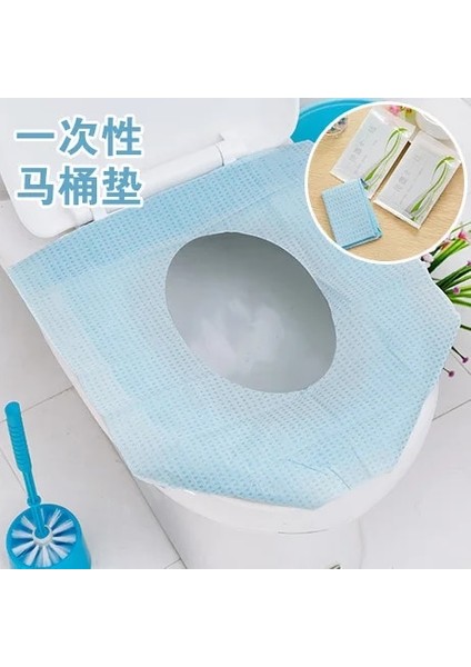 Tek Kullanımlık Kağıt Klozet Kapağı Koruyucu Kamp Seyahat Hijyenik Tuvalet Paspas Ped Yastık Banyo Malzemeleri Seti (Yurt Dışından)