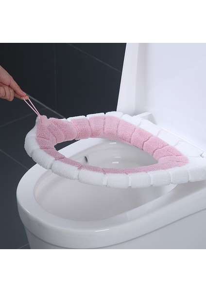 Sku-2 Stili Evrensel Yumuşak Peluş Klozet Kapağı Yıkanabilir Sonbahar Kış Sıcak Tuvalet Çıtası Closestool Koltuk Mat Banyo Aksesuarları (Yurt Dışından)