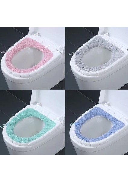 Sku-2 Stili Evrensel Yumuşak Peluş Klozet Kapağı Yıkanabilir Sonbahar Kış Sıcak Tuvalet Çıtası Closestool Koltuk Mat Banyo Aksesuarları (Yurt Dışından)