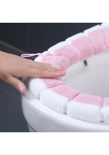 Sku-2 Stili Evrensel Yumuşak Peluş Klozet Kapağı Yıkanabilir Sonbahar Kış Sıcak Tuvalet Çıtası Closestool Koltuk Mat Banyo Aksesuarları (Yurt Dışından)
