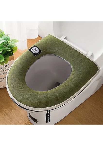 C Tarzı Klozet Kapağı Kış Sıcak Yumuşak Wc Mat Banyo Yıkanabilir Çıkarılabilir Fermuarlı Çevirmeli Kapak Kolu Su Geçirmez Ev (Yurt Dışından) fırsatları