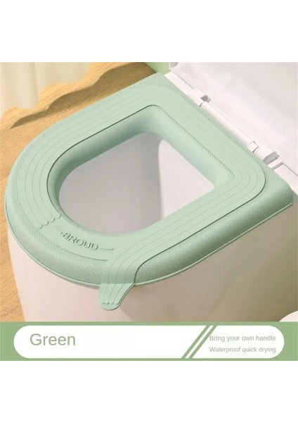 Yeşil Tarzı Dört Mevsim Kafaları Banyo Kalınlaşmış Yıkanabilir Peluş Su Geçirmez Banyo Aksesuarları Banyo Isıtıcı Koltuk Çıtası Pad Eva (Yurt Dışından)