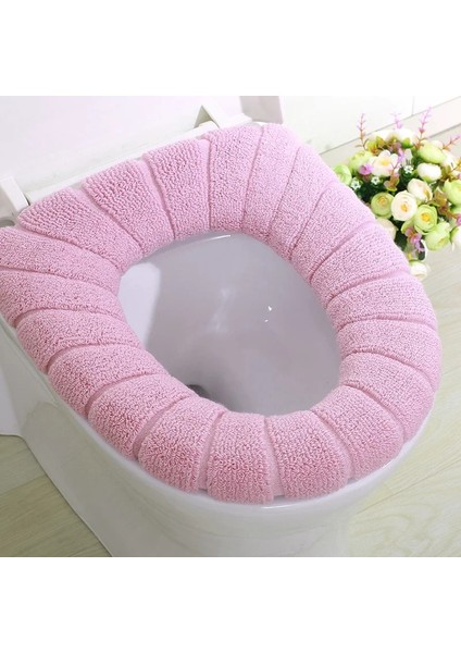 B Tarzı Banyo Kadife Mercan Klozet Kapağı Kış Tuvalet Kapağı Ev Closestool Mat Koltuk Kılıfı Kapak Rahat Junejour (Yurt Dışından)