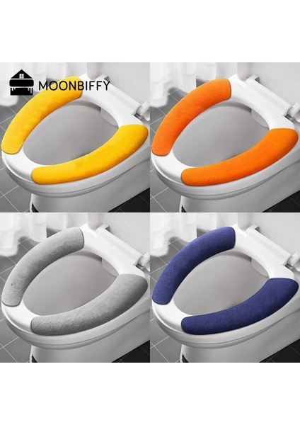 Rutin-Mor Tarzı 2 Adet Yeniden Kullanılabilir Sıcak Pazen Tuvalet Etiket Klozet Kapakları Yıkanabilir Klozet Dolum Banyo Paspas Koltuk Örtüsü Evrensel (Yurt Dışından) fiyatları