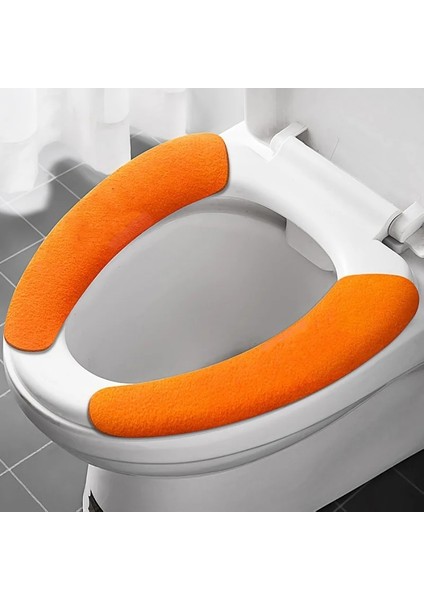 Rutin-Mor Tarzı 2 Adet Yeniden Kullanılabilir Sıcak Pazen Tuvalet Etiket Klozet Kapakları Yıkanabilir Klozet Dolum Banyo Paspas Koltuk Örtüsü Evrensel (Yurt Dışından) modelleri