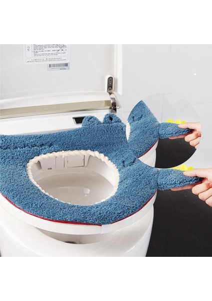 Beyaz Stil Karikatür Klozet Kapağı Mat Sıcak Yumuşak Yıkanabilir Closestool Mat Koltuk Kılıfı Tuvalet Kapağı Pedi Bide Kapağı Banyo Aksesuarları (Yurt Dışından) fiyatları