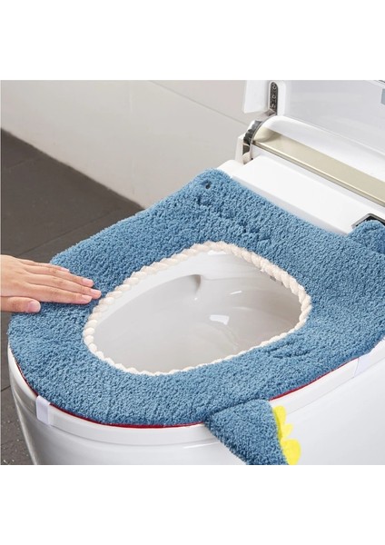 Beyaz Stil Karikatür Klozet Kapağı Mat Sıcak Yumuşak Yıkanabilir Closestool Mat Koltuk Kılıfı Tuvalet Kapağı Pedi Bide Kapağı Banyo Aksesuarları (Yurt Dışından) modelleri