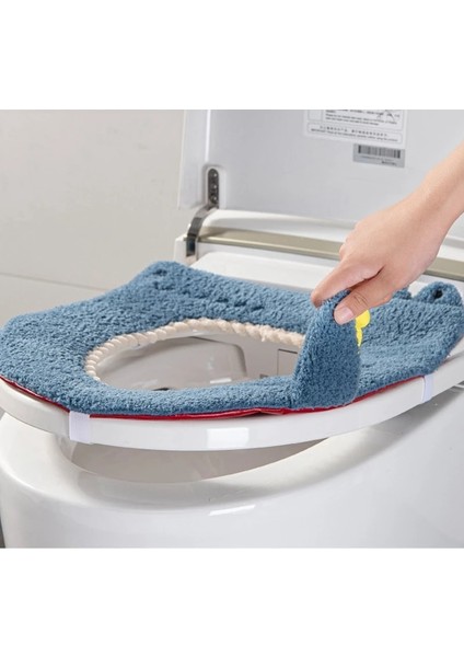 Beyaz Stil Karikatür Klozet Kapağı Mat Sıcak Yumuşak Yıkanabilir Closestool Mat Koltuk Kılıfı Tuvalet Kapağı Pedi Bide Kapağı Banyo Aksesuarları (Yurt Dışından) indirimleri