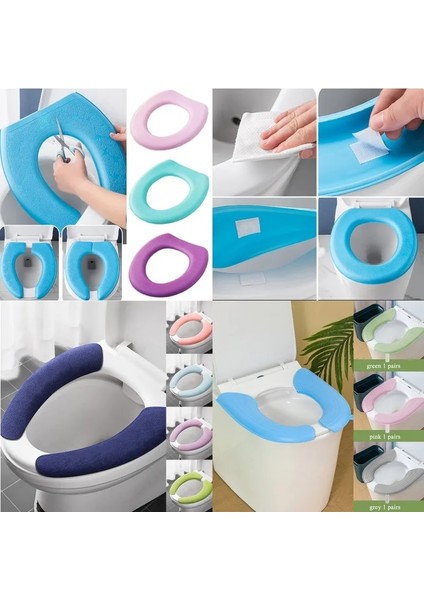 B-Yeşil Tarzı Klozet Kapağı Tuvalet Çıtası Eva Su Geçirmez Köpük Mat Tuvalet Contası Yastık Mat Taşınabilir Özelleştirilebilir Klozet Pedi (Yurt Dışından) fiyatları