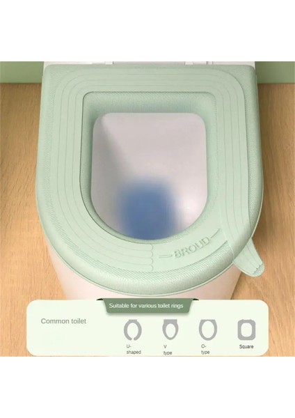 Yeşil Tarzı Dört Mevsim Kafaları Banyo Kalınlaşmış Yıkanabilir Peluş Su Geçirmez Banyo Aksesuarları Banyo Isıtıcı Koltuk Çıtası Pad Eva (Yurt Dışından) indirimleri