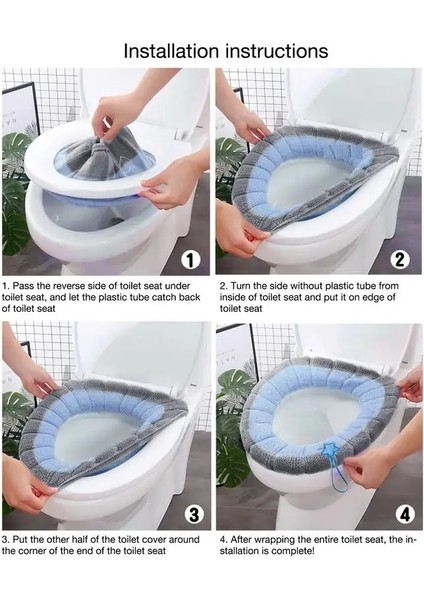 No.2 Tarzı Klozet Kapağı Için Yastık Gerilebilir Sıcak Klozet Kolu ile Tuvalet Kapağı Tuvalet Halkası Kapağı Kış Cilt Dostu Klozet Kapağı (Yurt Dışından)