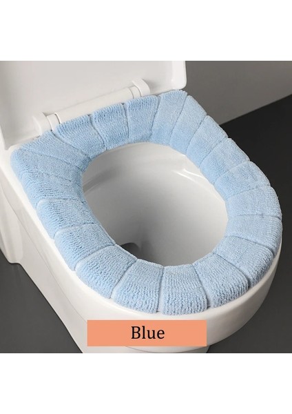 Mavi Stil Kalınlaşmak Banyo Klozet Kapağı Evrensel Peluş Tuvalet Minderi Ev Sıcak Yumuşak Klozet Kapağı Isıtıcı Closestool Mat (Yurt Dışından)