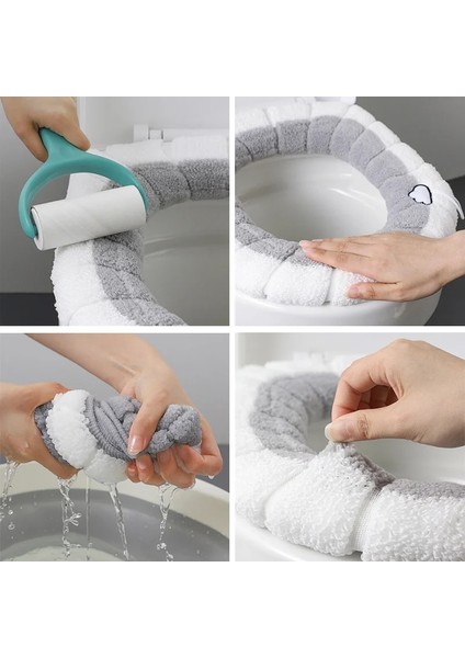 Mavi Stil Kalınlaşmak Banyo Klozet Kapağı Evrensel Peluş Tuvalet Minderi Ev Sıcak Yumuşak Klozet Kapağı Isıtıcı Closestool Mat (Yurt Dışından) modelleri