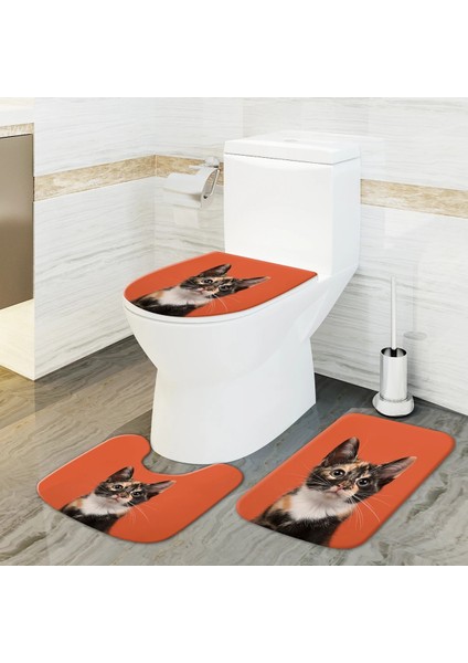 YL02-9 Tarzı Yaban Hayatı Hayvanlar Baskılı Tuvalet Wc Pedi Aksesuarları Banyo Paspas Seti Tuvalet Kapağı Kaymaz Banyo Paspas Halı Küvet Dekorasyon (Yurt Dışından) fiyatları