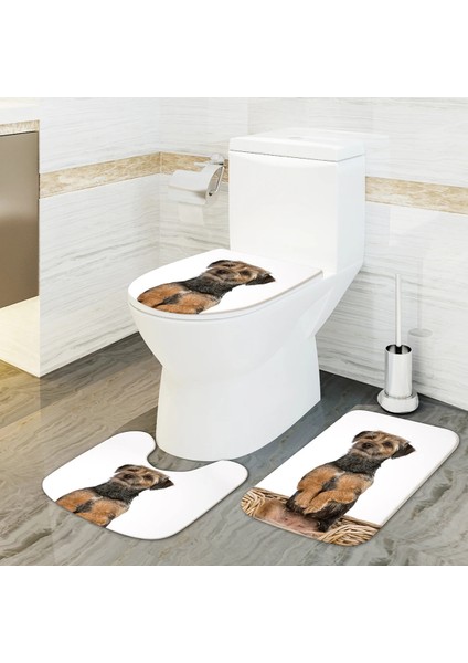 YL02-9 Tarzı Yaban Hayatı Hayvanlar Baskılı Tuvalet Wc Pedi Aksesuarları Banyo Paspas Seti Tuvalet Kapağı Kaymaz Banyo Paspas Halı Küvet Dekorasyon (Yurt Dışından) indirimleri