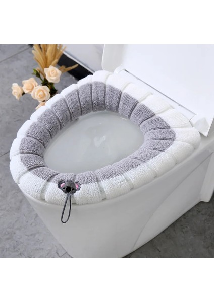 Mavi Stil Elastik Klozet Mat Kalınlaşmış Yumuşak Sıcak Yıkanabilir Banyo Closestool Tuvalet Kapağı Aksesuarları Mercan Tuvalet Mat Ev Dekor (Yurt Dışından) modelleri