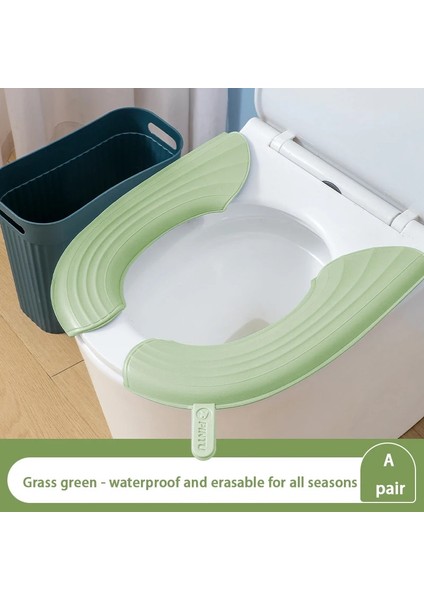 Gn Stili Evrensel Su Geçirmez Tuvalet Paspası Saplı Ev Eva Kalınlaşmış Kirli Olmayan El Klozet Kapağı Etiket Dıy Banyo Araçları (Yurt Dışından)