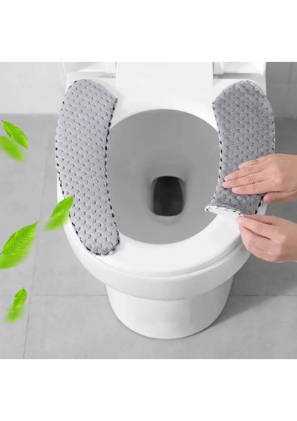 Gri Tarzı Ute Ev Kalın Yeniden Kullanılabilir Yumuşak Kendinden Yapışkanlı Tuvalet Koltuk Minderi Kış Sıcak Yıkanabilir Banyo Kaymaz Peluş (Yurt Dışından) fırsatları