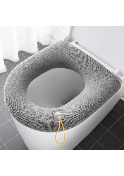 1 Adet Tarzı Dört Mevsim Tipi Tuvalet Kapağı Evrensel Örme Klozet Kapağı Banyo Aksesuarı Kalınlaşmış Ev Tuvalet Yaka (Yurt Dışından)