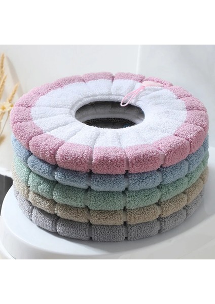 Mavi Stil Sıcak Rahat Klozet Kapağı Banyo Klozet Kapağı Closestool Yıkanabilir Yumuşak Isıtıcı Mat Kapak Ped Yastık Tapa Wc Mat (Yurt Dışından) fiyatları