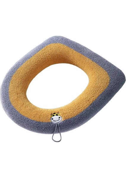 Sarı Stil Klozet Kapağı Polyeste Dökülme Yok Klozet Kalınlaşmak Nefes Alabilir Klozet Pedi Kordon ile Klozet Minderi Günlük Kullanım (Yurt Dışından)