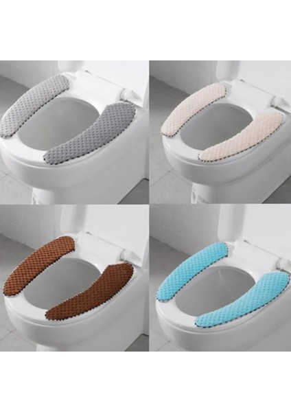 Mavi Stil Evrensel Kalın Klozet Kapağı Yumuşak Klozet Minderi O-Şekilli Isıtıcı Wc Closestool Mat Banyo Aksesuarları Tuvalet Kapağı (Yurt Dışından) fiyatları